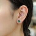 Silver studs earrings unisex 1