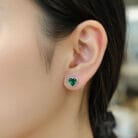 Silver studs earrings unisex 1