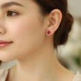 Silver studs earrings unisex 4
