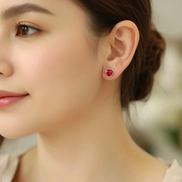 Silver studs earrings unisex 4