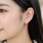 Silver studs earrings unisex 5