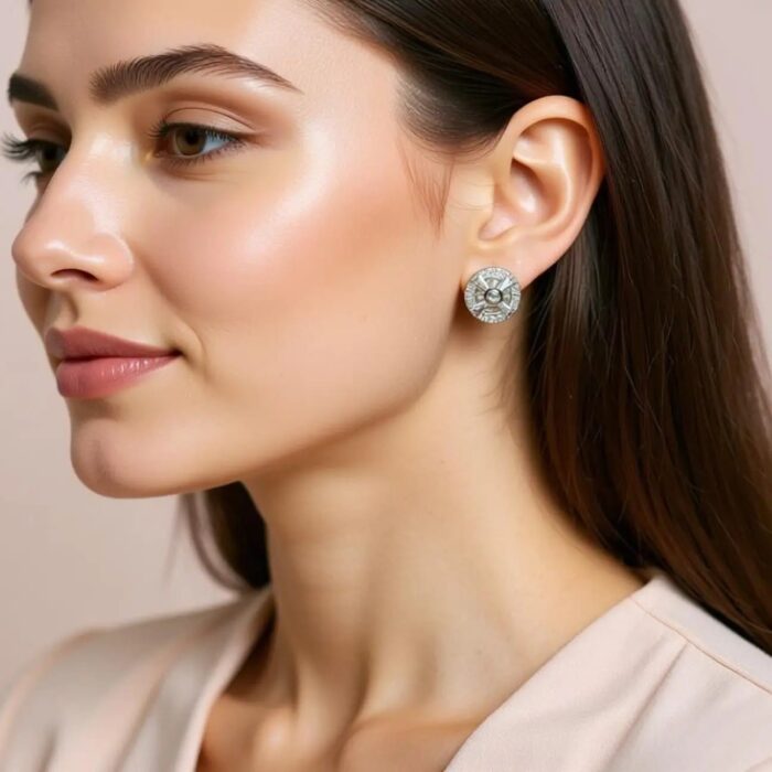 Sterling silver earring tops bali 9