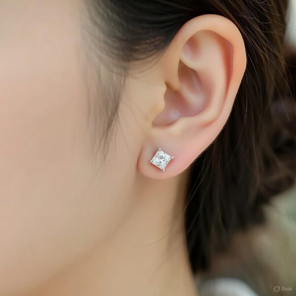 Unisex silver studs earrings 2 Unisex silver studs earrings 2