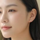 Women silver studs earrings 5