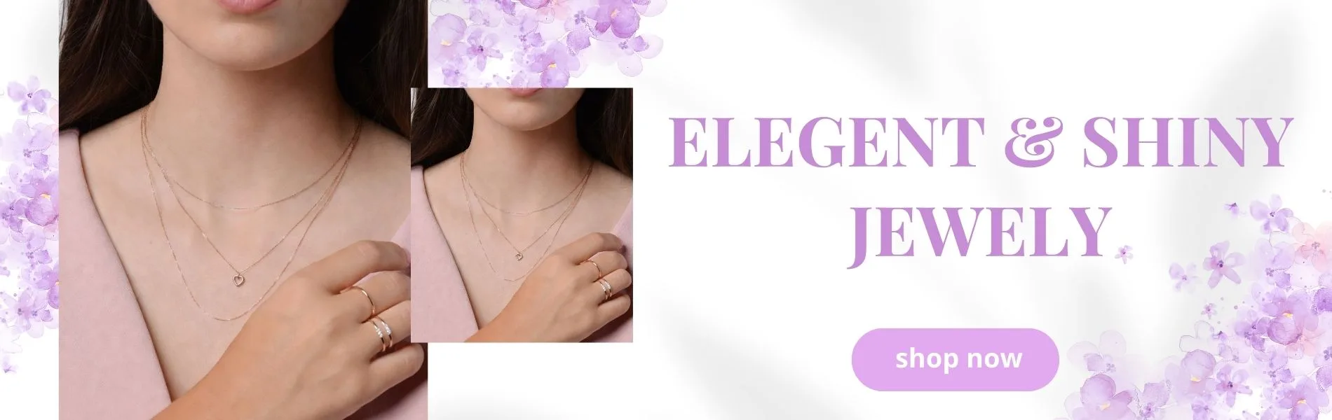 brown, white luxury jewelry shop promotion banner