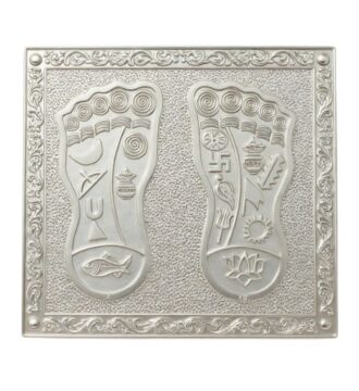 Silver Charan Paduka Idol for Home, Temple & Puja
