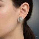 Silver earrings studs bali tops 14