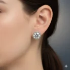 Silver earrings studs bali tops 15