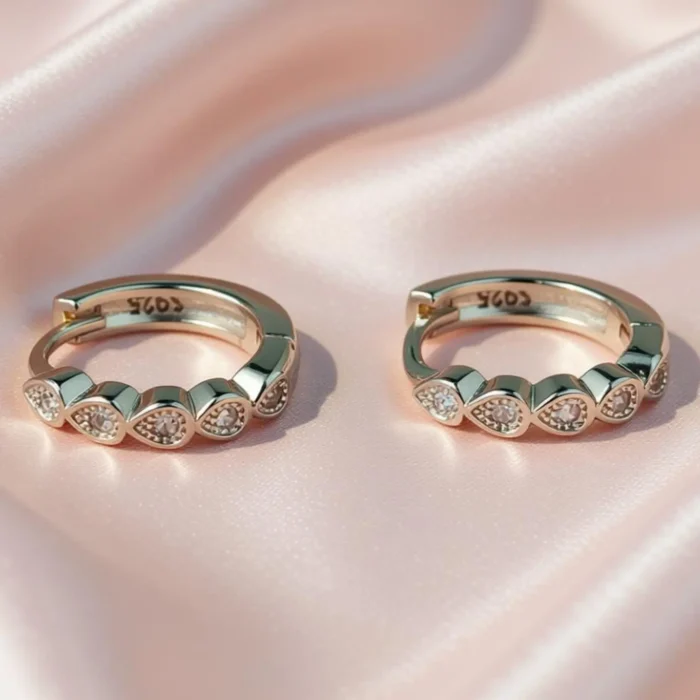 Silver earrings studs bali tops 7