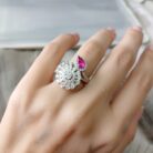 Silver ring for elegent desgen 5