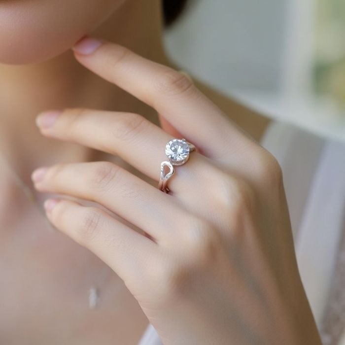 Silver ring for trendy latest desigen 5