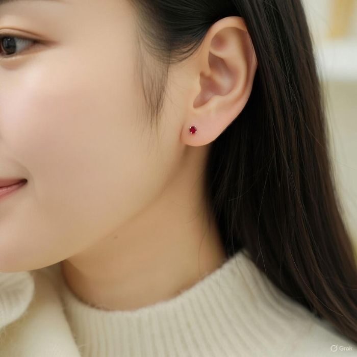 Sterling silver earring for unisex 13