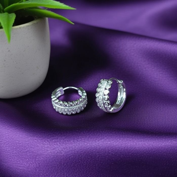 Sterling silver earring for unisex 14