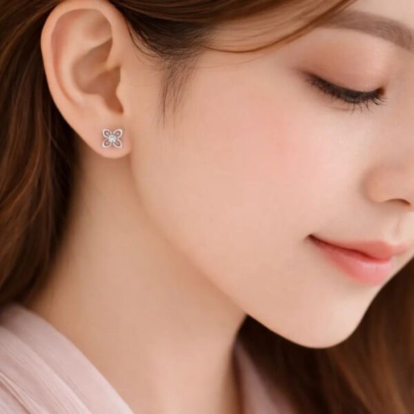 Sterling silver earring for unisex 4 Sterling silver earring for unisex 4