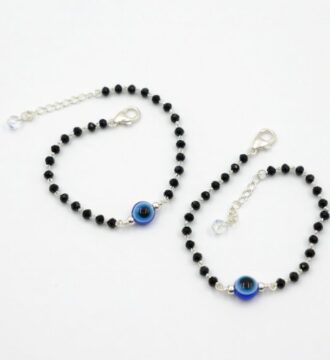 Silver Evil Eye Child Anklet