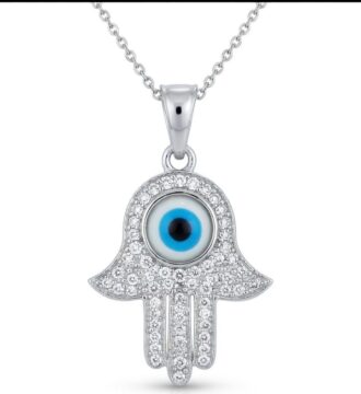Evil Eye Hand Pendant Chain