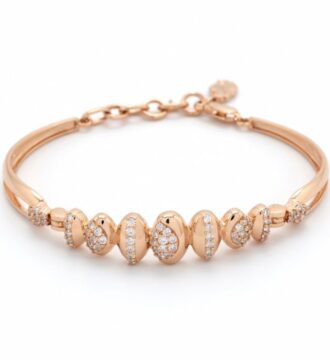 Rose Gold Polish Silver Bracelet