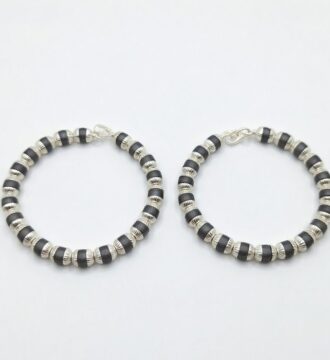 Silver Child Black Beaded Najariya