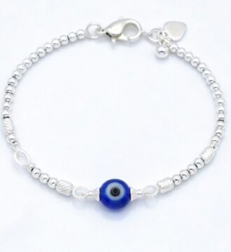 Evil Eye Silver Chain Bracelet