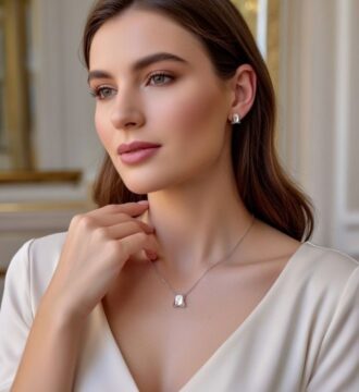 Minimalist Pendant Chain with Matching Earrings Set