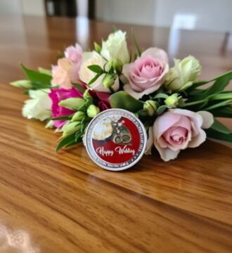 Pure Silver 999 Happy Wedding Commemorative Coin – 10 Gram | Fine Silver Gift Coin