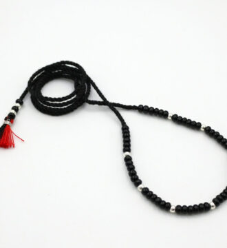 Silver Beaded Black Thread Child Tagdi