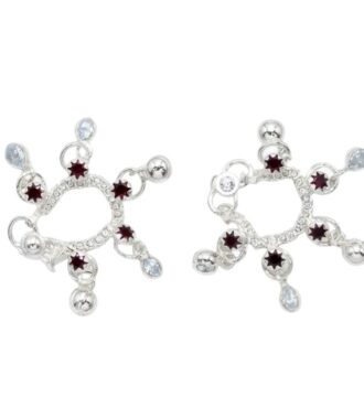 Laddu Gopal Ji Silver Payal (Anklet) with Hanging Ghungroo – Traditional Shringar