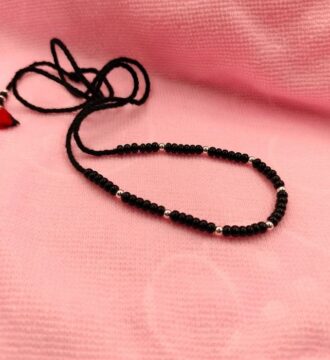 Kids Silver Tagdi (Black Beads Waist Thread)