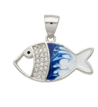 Sterling Silver Fish Pendant