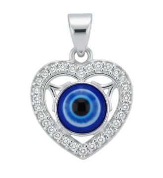 Evil Eye Heart Pendant