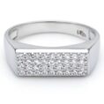Zircon silver ring 13