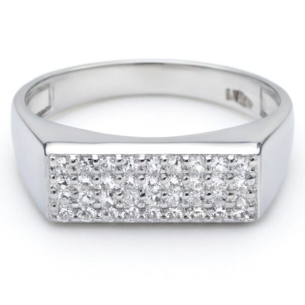 Zircon silver ring 13