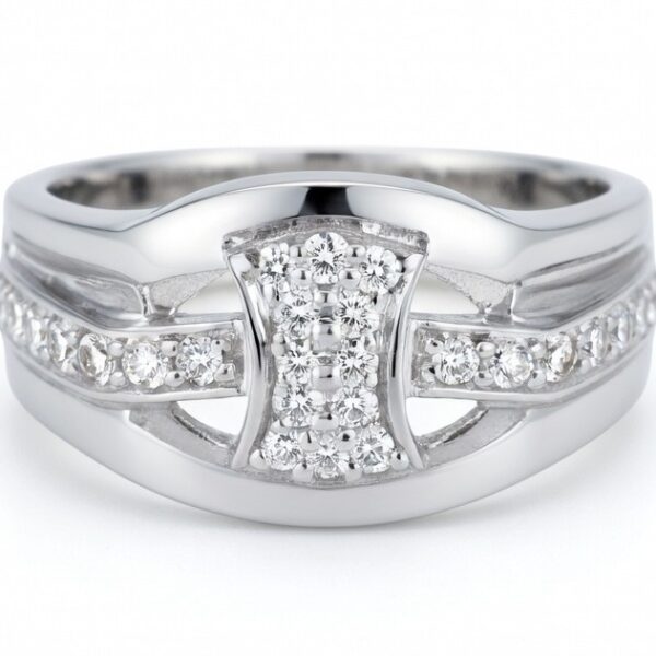 Zircon silver ring 4
