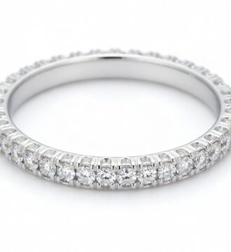 Classic Sparkling Band Silver Ring for Everyday Elegance