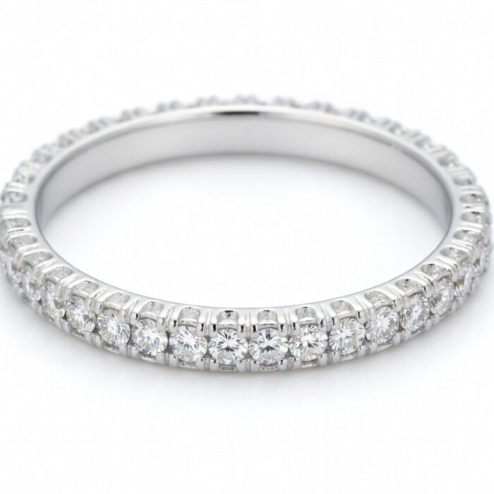 Zircon silver ring 7