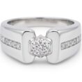 Zircon silver ring 9