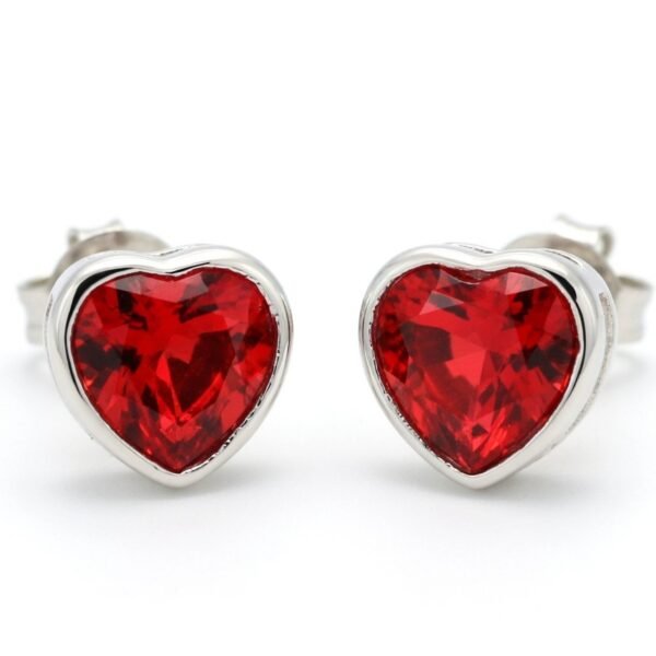 red stone earring