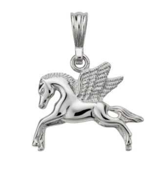 Sterling Silver Flying Horse Pendant for Men & Boys