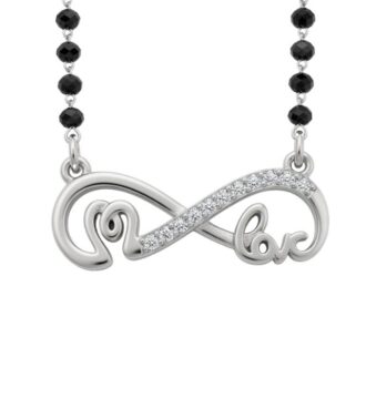 925 Sterling Silver Mangalsutra Infinity Love Design for Women Daily Wear