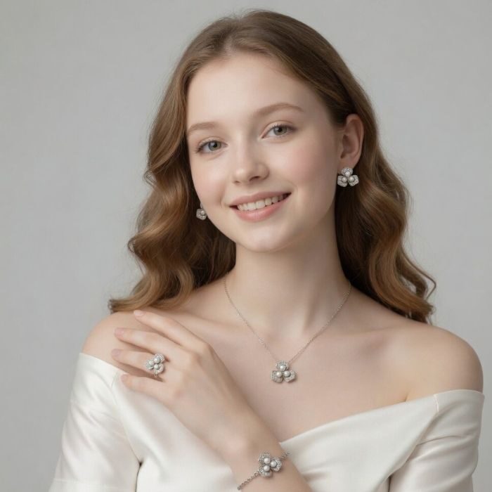 PEARL JEWELLERY SET (5)