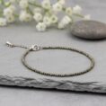 pyrite anklet for silver