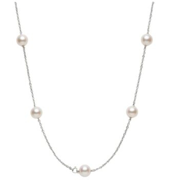 925 Sterling Silver Pearl Chain for Women | 18 Inch Elegant Minimal Necklace | Daily Wear