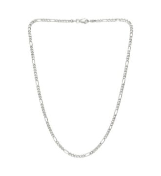 Sterling Silver Figaro Chain for Men & Women | 20 Inch Stylish Daily Wear Chain