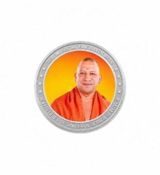 999 Pure Silver Yogi Adityanath Ayodhya Ram Mandir Coin 10 Gram by SRK Jewelry