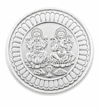 10 Gram 999 Fine Silver Lakshmi Ganesh Coin
