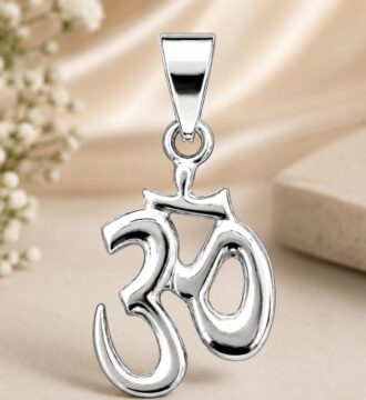 925 Sterling Silver Om Pendant for Men & Women | Spiritual Aum Symbol Locket | Religious Silver Pendant