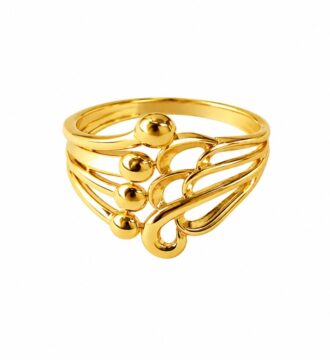 925 Sterling Silver Ring With Premium Gold Plated For Womens & Girls