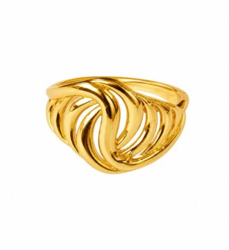 925 Sterling Silver Ring With Premium Gold Plated For Womens & Girls