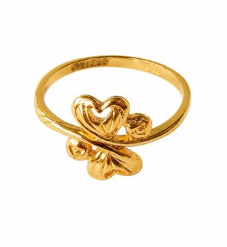 925 Sterling Silver Ring With Premium Gold Plated For Womens & Girls