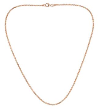 925 Sterling Silver Tri-Color Rose Gold Chain for Women Elegant Daily Wear Necklace